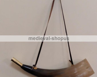 Viking blowing cow Horn Whistle Medieval bull Buffalo Sounding Horn Viking Norse