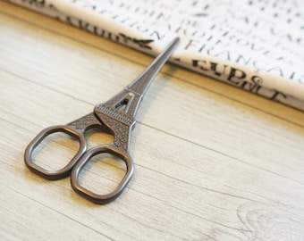 Eiffel Tower scissor, ZAKKA scissor, Vintage scissor, Titanium Tailor's Scissor Handicrafts, antique scissor