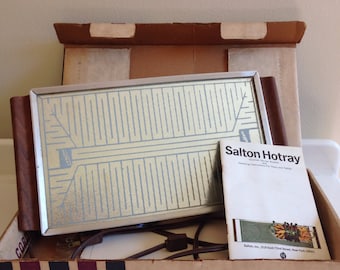 Vintage Salton Warming Tray in original box, Salton Hotray, vintage electric warming tray, food warmer