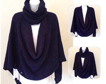 Double Drape Poncho Wrap