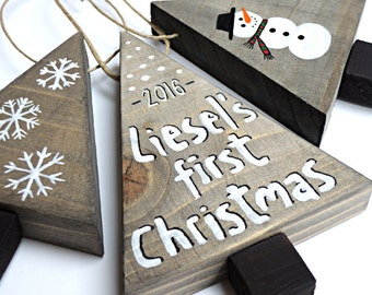 Baby keepsake, Babys first Christmas ornament, Personalized baby gifts, Baby first Christmas decor, Custom made signs, New baby, a lot of 3