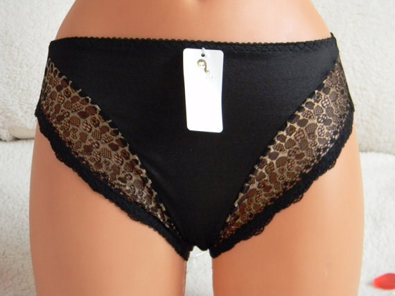 Summer Sale Handmade Black Panties Lace Panties Wedding Night Thong Bbw Plus Size Curvy