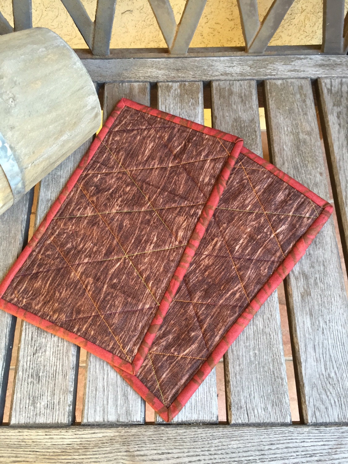 Fall Friendship braid Mug Rug Autumn Prints Candle Mat