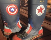 Hand painted Avengers Boots