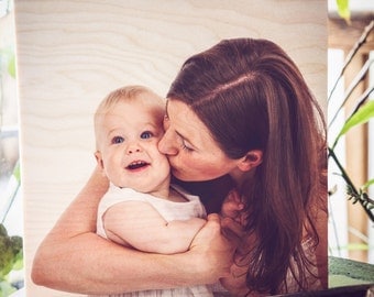 Photo Gift Mom, Photo On Wood, Personalized Mom, Mommy And Me, Mom Birthday Gift, Daughter To Mom, Print On Wood, Mom Photo On Wood