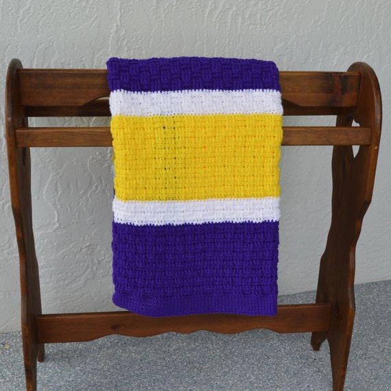 Crochet football blanket stadium blanket by LoveCrochetByGrammie