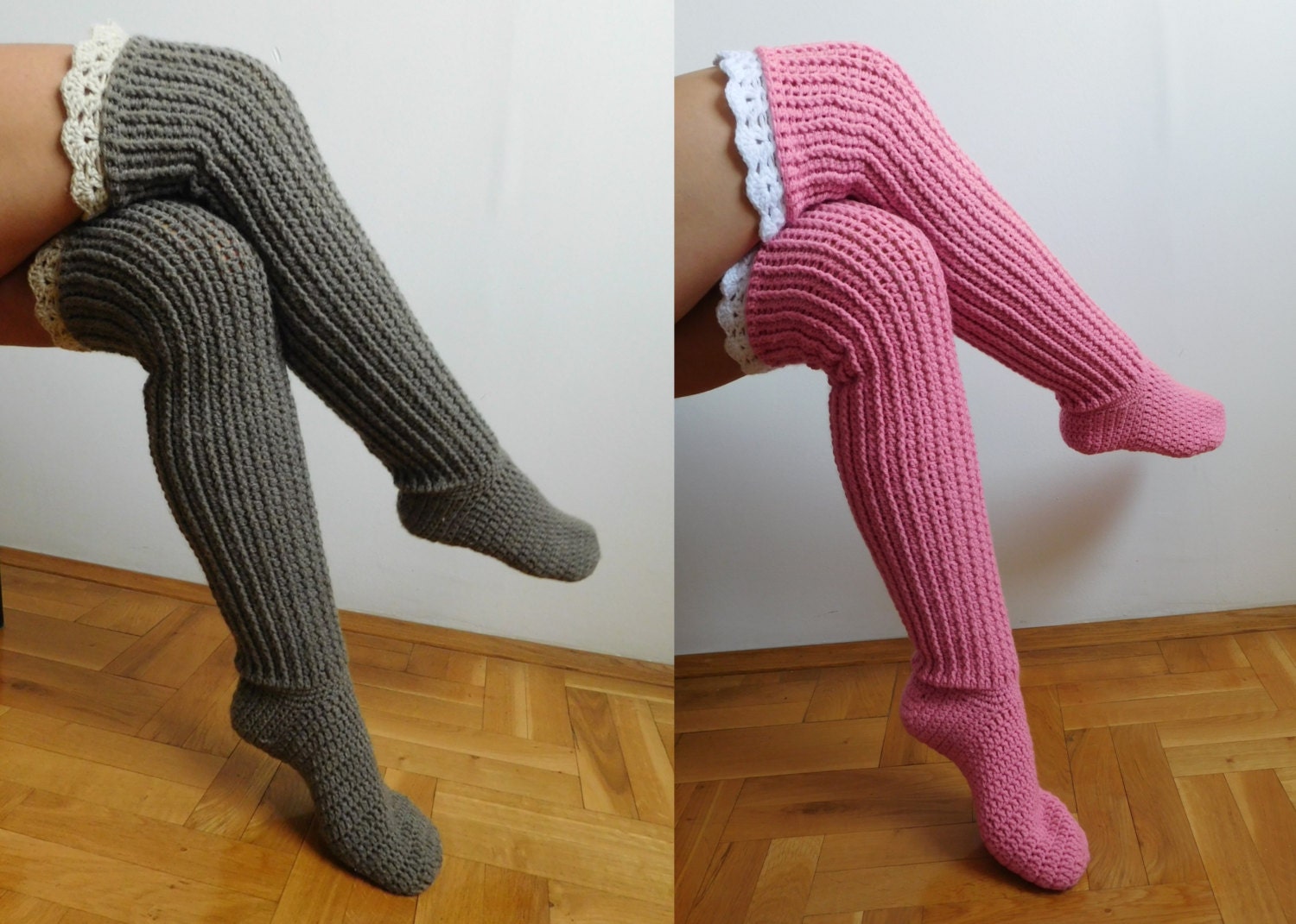 CROCHET PATTERN Knee Socks Over the knee socks Knee high