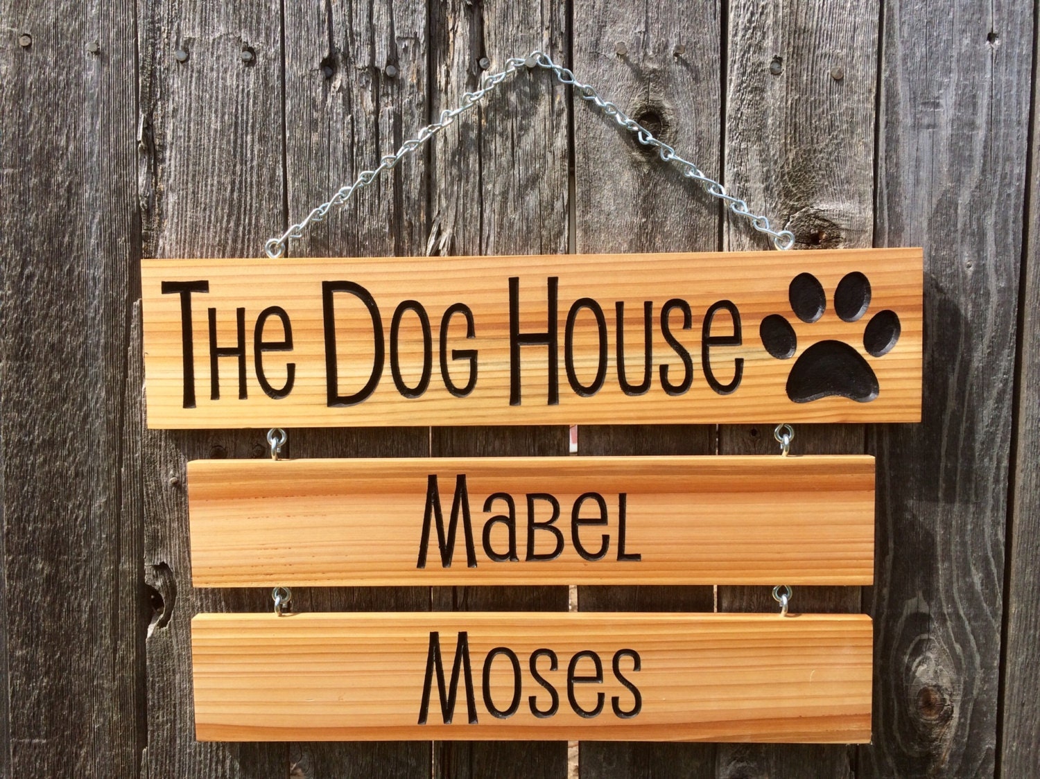 The Dog House Sign With Drop Down Name Signs Wood Signs With