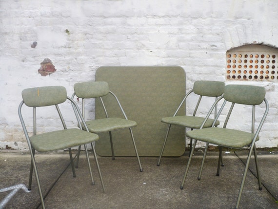 cosco card table and chairs green apple color