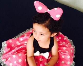 Minnie Mouse dress costume with bow toddler and children