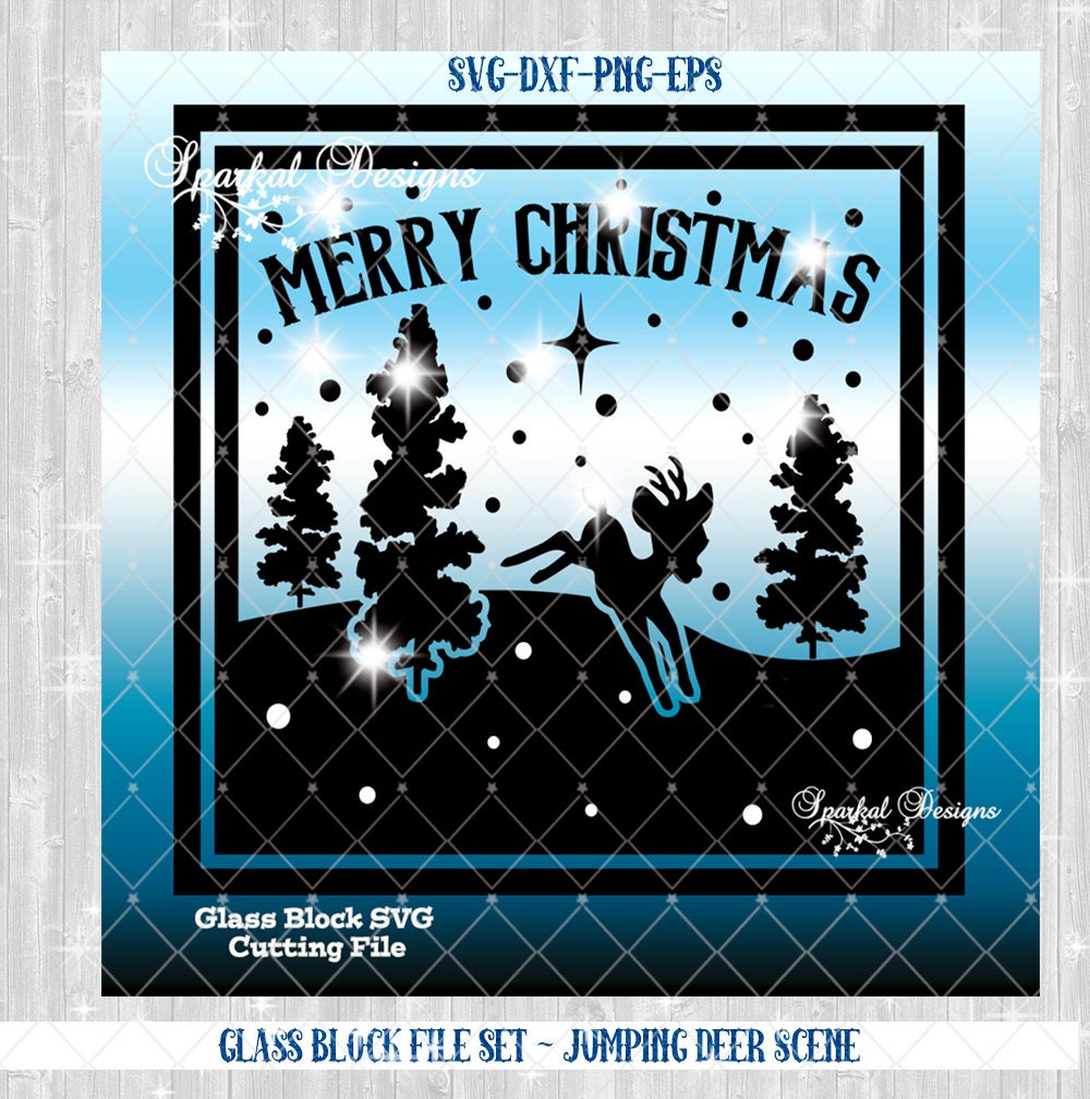 Download Glass Block SVG File Christmas Scene Cut File Vector Clipart