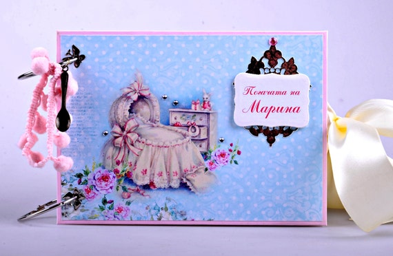 Baby Girl Scrapbook Mini Album - Baby Album - Baby Photo Album - Little Princess Memory Book - First Year Album - Personalized Mini Album