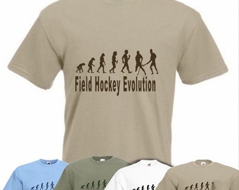 Evolution To Field Hockey t-shirt Funny Hockey Player T-shirt sizes Sm To 2XXL