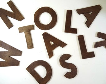 Wooden letters - size 4'' // Wall decor // Wooden wall signs // Home decor // wooden alphabet