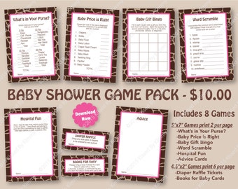 Red and Blue Baby Shower Game Pack 70% OFF PRINTABLE Boy