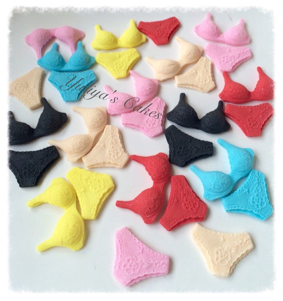 6 Edible sets of lace underwear cake/cupcakes toppershenann
