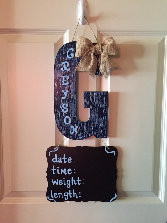 Hospital Baby Door Hanger by HangWithMeDesigns on Etsy