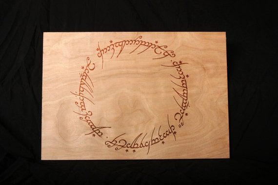 Lord of the Rings The One Ring Inscription Laser Engraved Wall