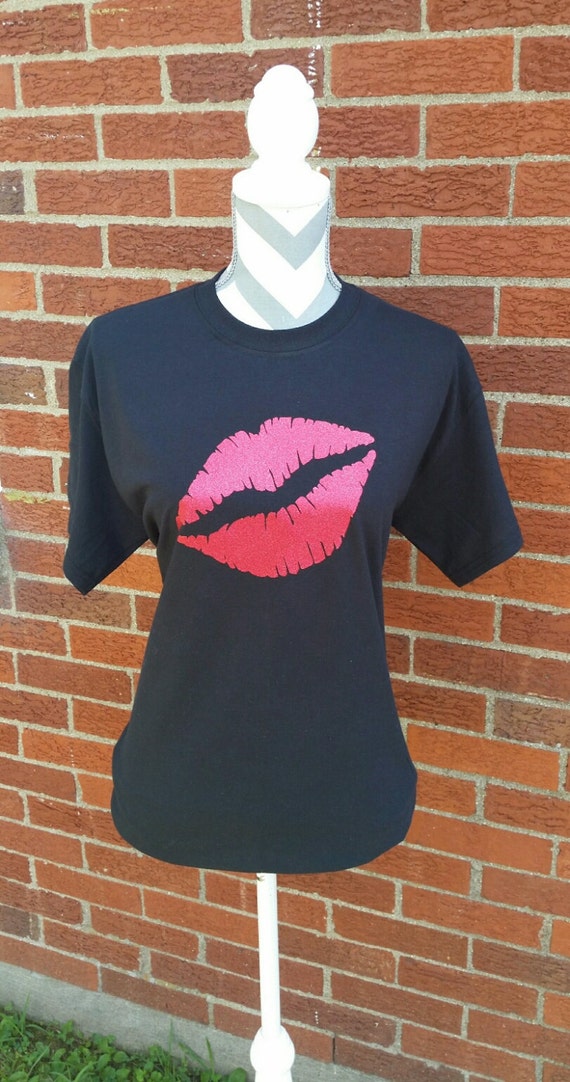 Lips ShirtLipstick ShirtKiss by JessicaJosMonoNMore on Etsy
