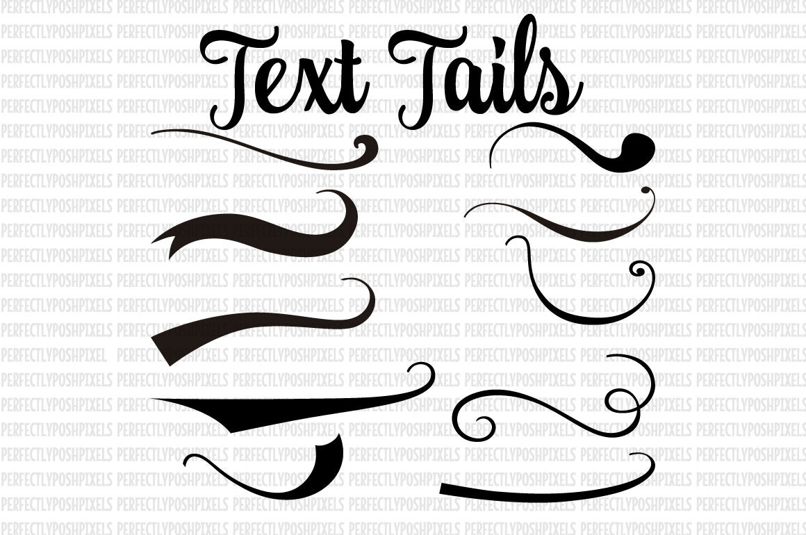 Download Text Tails Text Swoosh svg eps pdf instant download silhouette