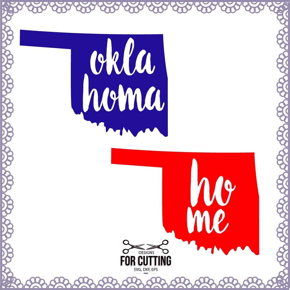 Download OKLAHOMA Home Name design pack Cut Files Svg Eps Dxf.