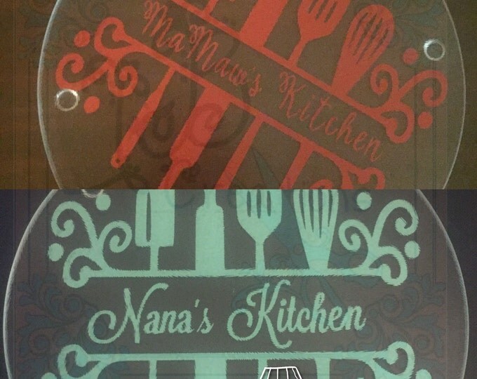 MaMaw's Kitchen Cutting Board/Hot Plate, Nana's, MeMaw's, Momma's, Granny's, Mimi's Kitchen Gifts for her, Kitchen Decor, Spoon rest