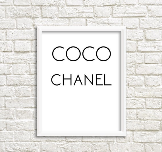 Items Similar To Coco Chanel Logo Chanel Illustration Coco Chanel 