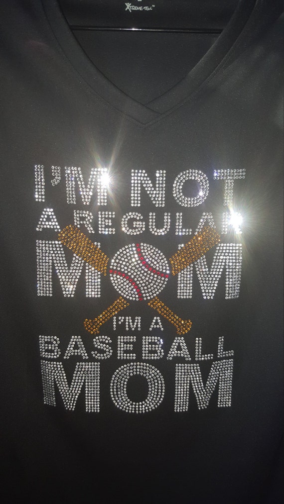 Baseball mom shirts Bling baseball mom tshirts