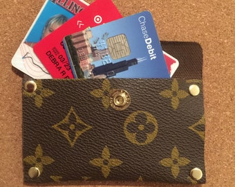 Credit card/ID/Business card case from Louis Vuitton canvas 4 1/4 by 2 1/4