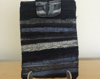 Embroidered Textile iPad and Kindle Sleeve.