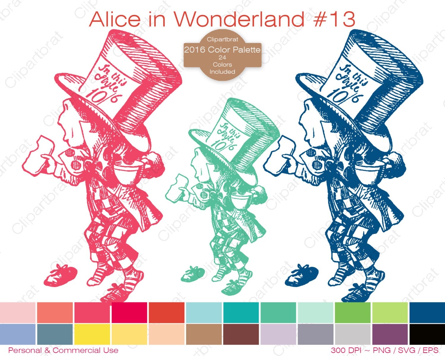 Download ALICE IN WONDERLAND Clipart Commercial Use Clipart The Mad