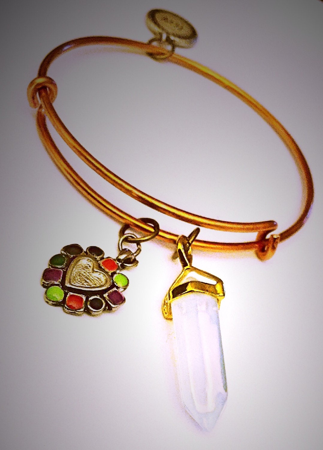 adjustable bangle with charms