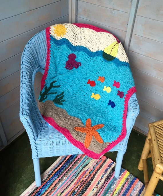 Under the Sea Crochet Baby Blanket with Free by TheVeryHappyVeggie