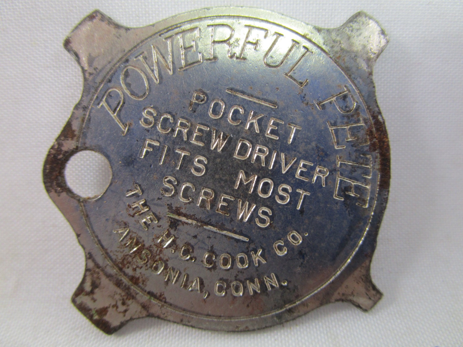 Pocket screwdriver Powerful Pete HC Cook Co. Conn. Made in