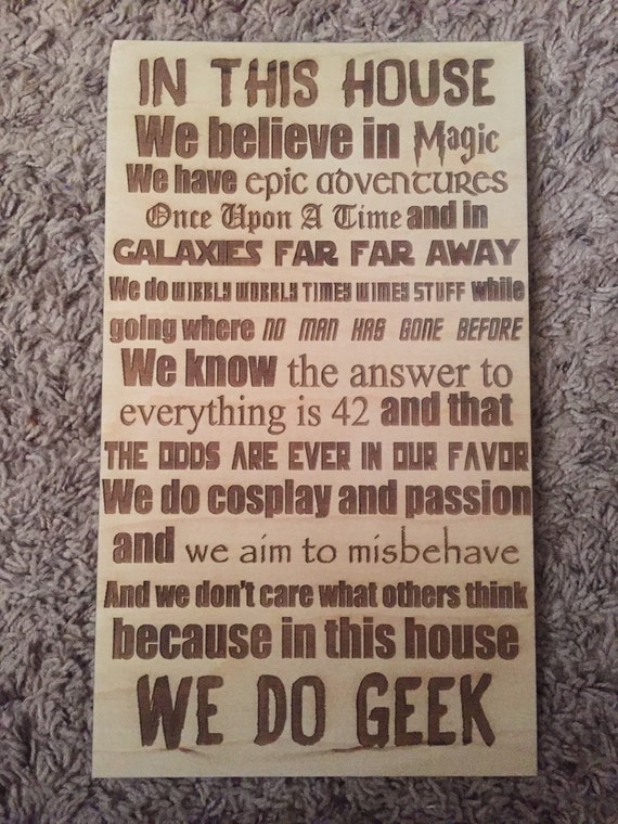 Geek house sign