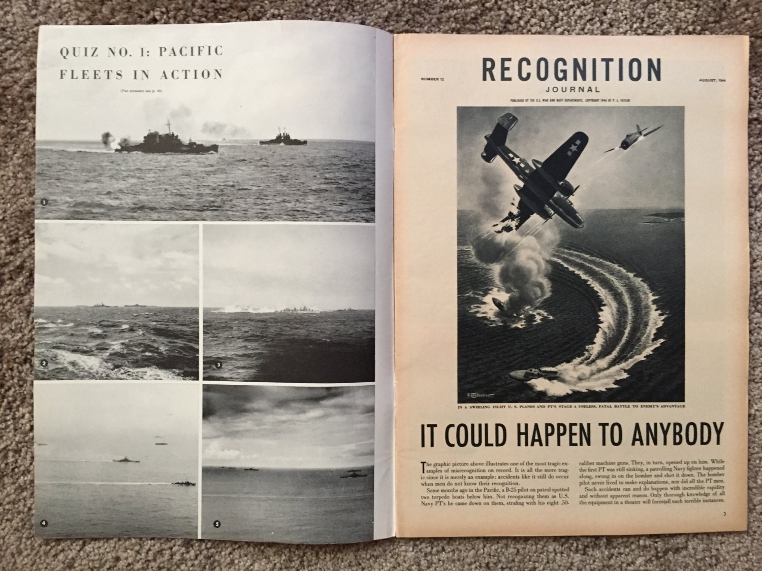 US ArmyNavy Journal of Recognition August 1944 WW2 Journal