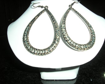 crystal hoop earrings