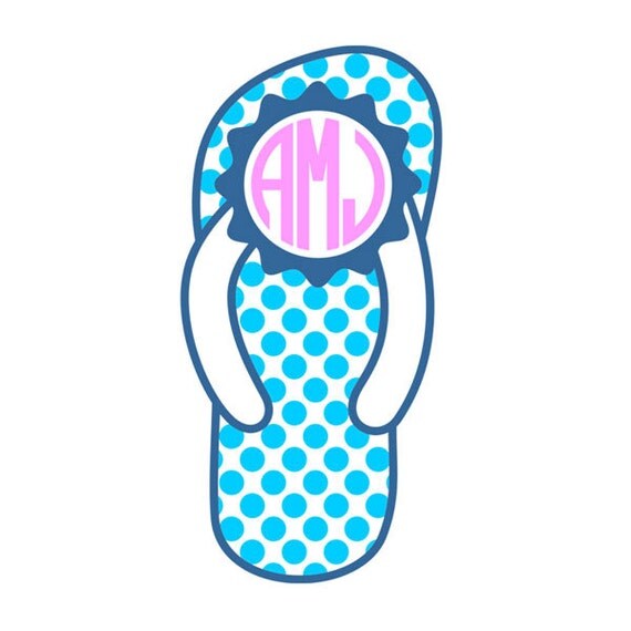 Beach Sandals Frames Designs Monogram Pack SVG DXF EPS use