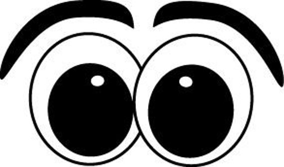 Googly eyes vinyl decal car truck decal laptop iphone
