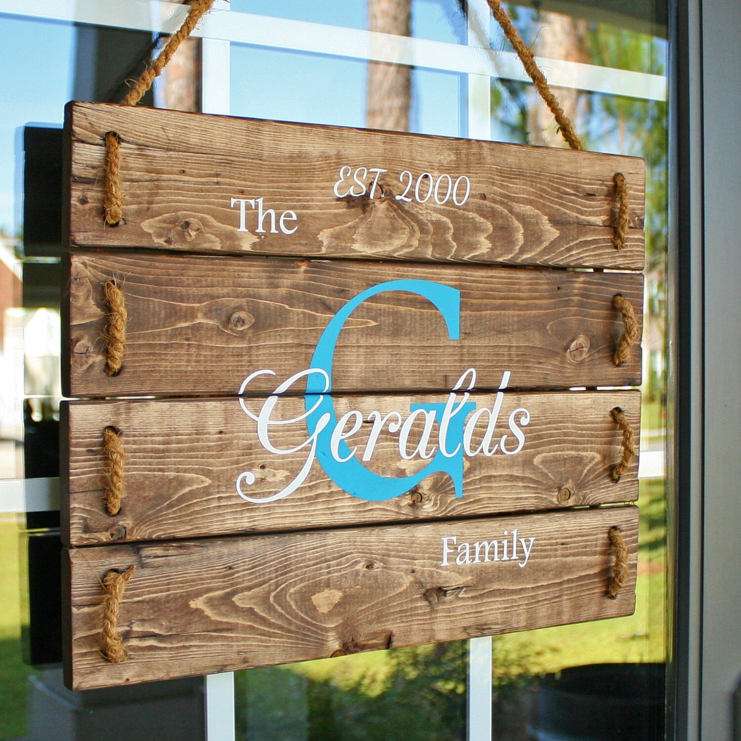 Family Name Established Sign Front Door Decor by SilvaDesignLLC