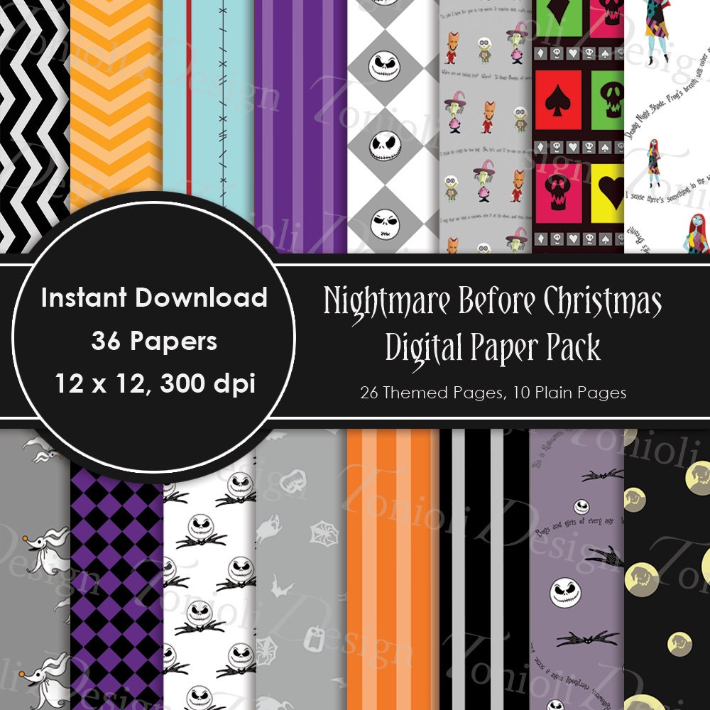 nightmare before christmas paper dolls