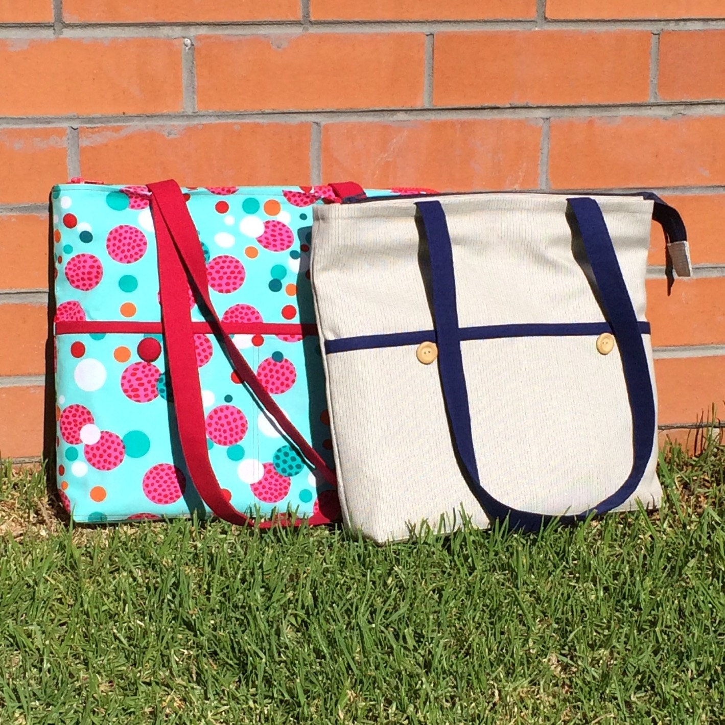 Tote Bag with Zipper PDF Sewing Pattern