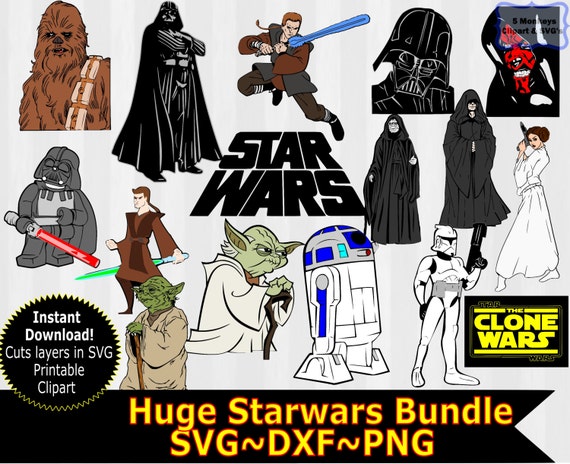 Download Star Wars SVG Star wars Clip Art Starwars SVG by 5StarClipart