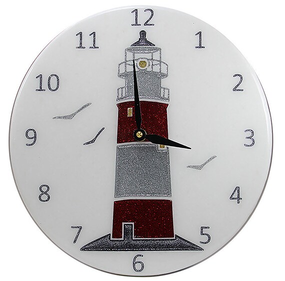 Nautical Style Lighthouse Clock by StylishAccentsGifts on Etsy