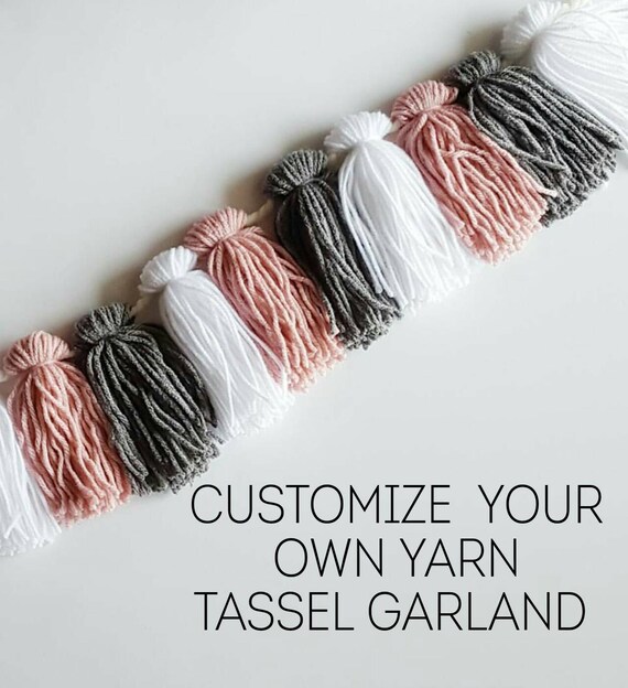 Customized yarn tassel garlands in your color choice and