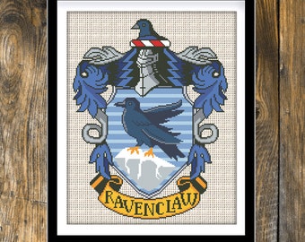 Buy 2 get 1 free. Ravenclaw Crest Cross Stitch Pattern. Harry Potter Cross stitch pattern. (#P- 0201). Instant Download.