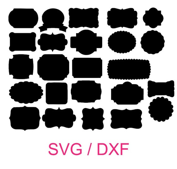 Download tags banners labels gift tags SVG and DXF Cut by ...