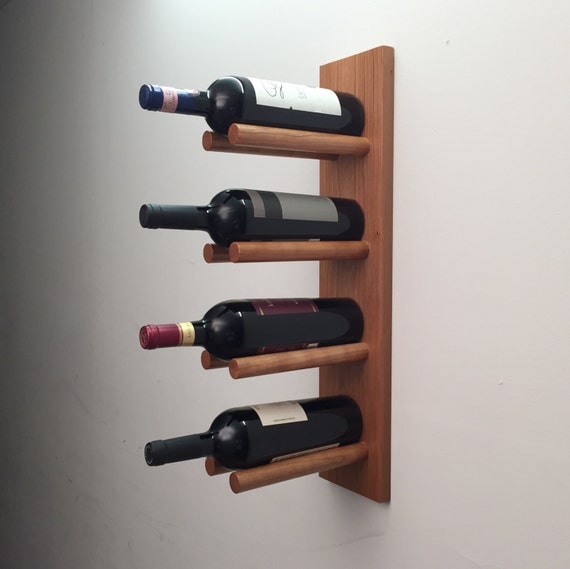 Modern Wine Rack / Wood Wall Rack Wall Mount by LomaLiving