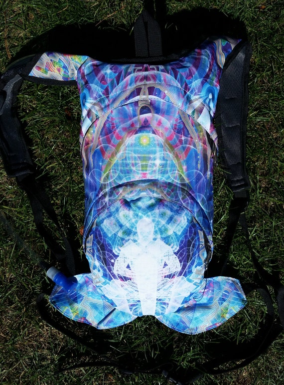 Full Print Visionary Art Hydration Pack for music festivals