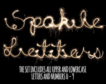 BOGOF, Sparkler Letters and Numbers Photoshop Overlays, Photoshop Overlays, Sparklers Overlays, Wedding Sparklers Overlay, Instant Download